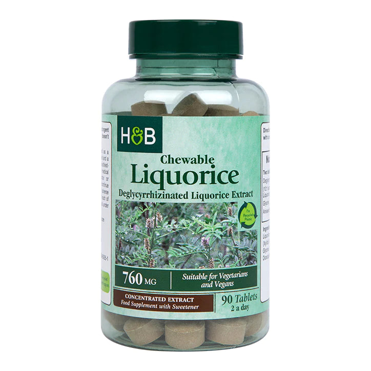 Holland & Barrett Chewable Liquorice 760Mg 90 Tablets