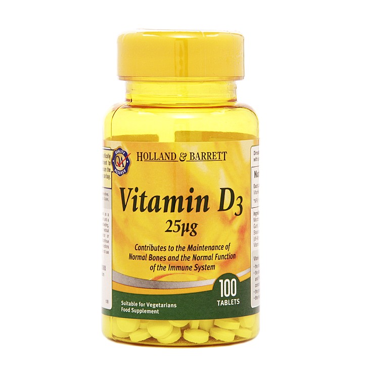 Holland & Barrett Vitamin D3 25Ug 100 Tablets