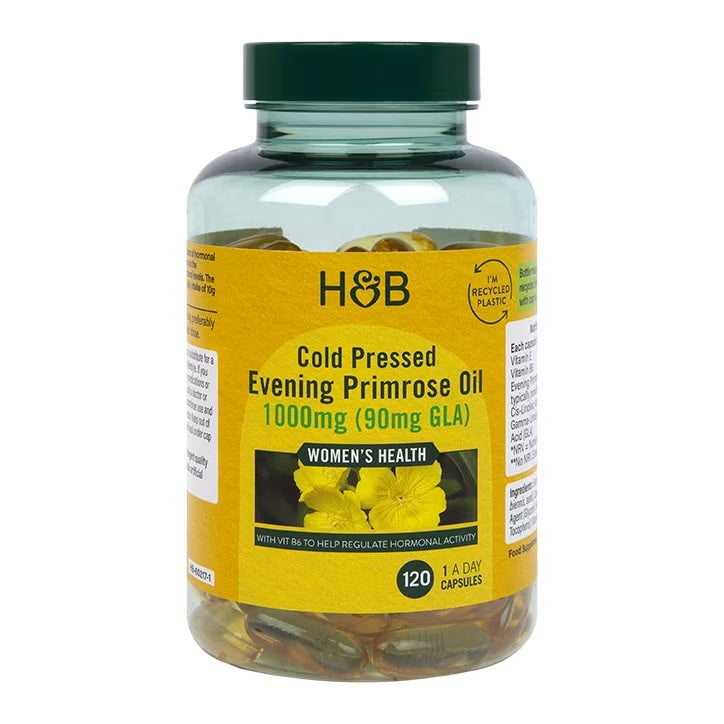 Cold Pressed Evening Primrose Oil 1000mg - 120 Capsules