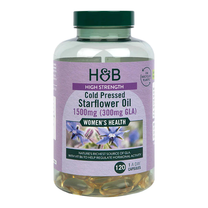 High Strength Cold Pressed Borage Oil 1500 mg - 120 capsules