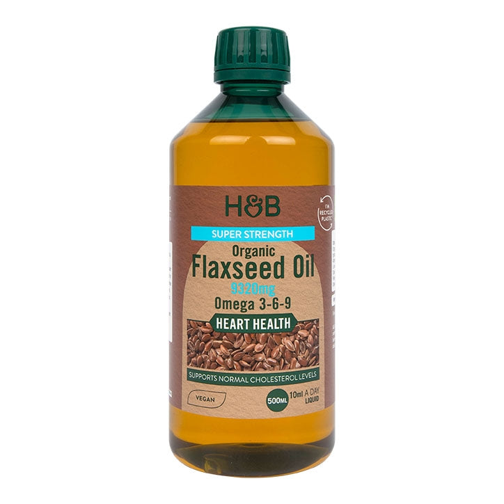 Super Fortaleza Organic Flaxseed Oil 9320mg Omega 3-6-9 - 500ml