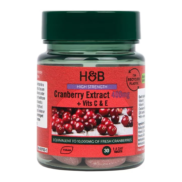 High Potency Cranberry Extract 400mg - 30 Tablets